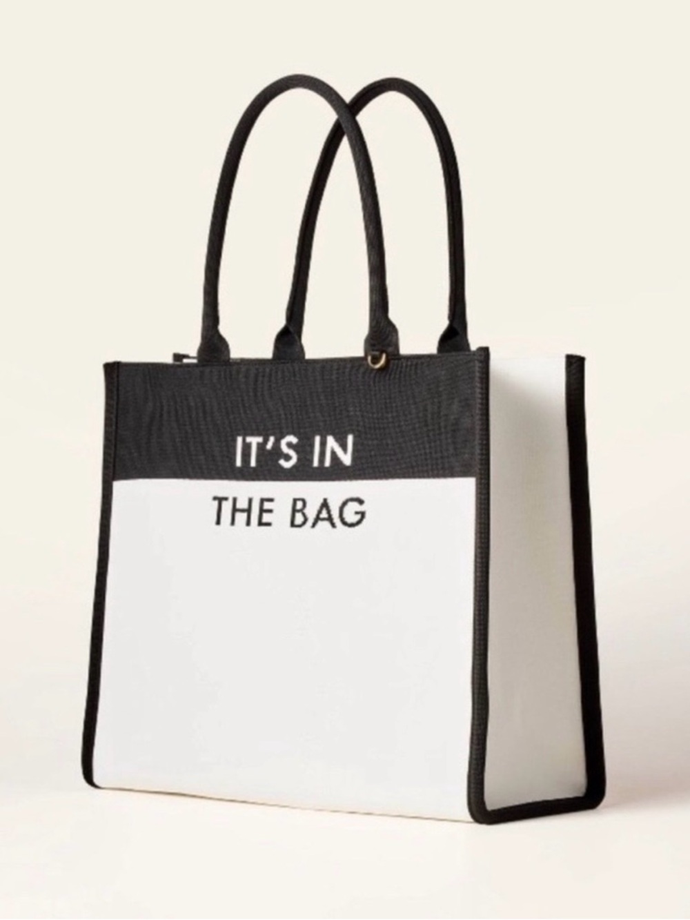 Kate SpadeCanvas Tote Bag "It's In The Bag" - Black & White